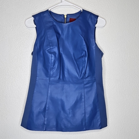 Jill Martin Leather Sleeveless Top Women's Size 6 - Picture 14 of 14